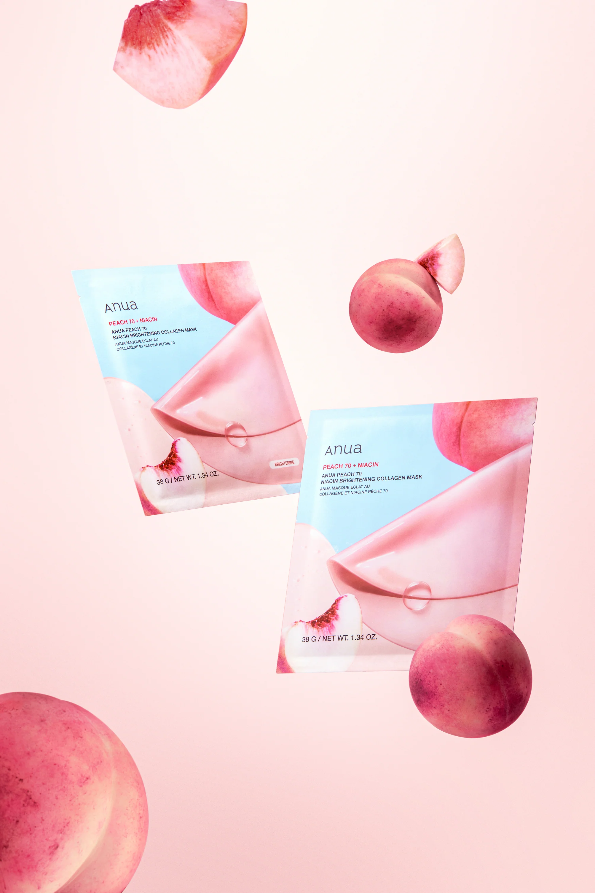 Peach 70 Niacin Brightening Collagen Mask (4 pcs) - Image 4