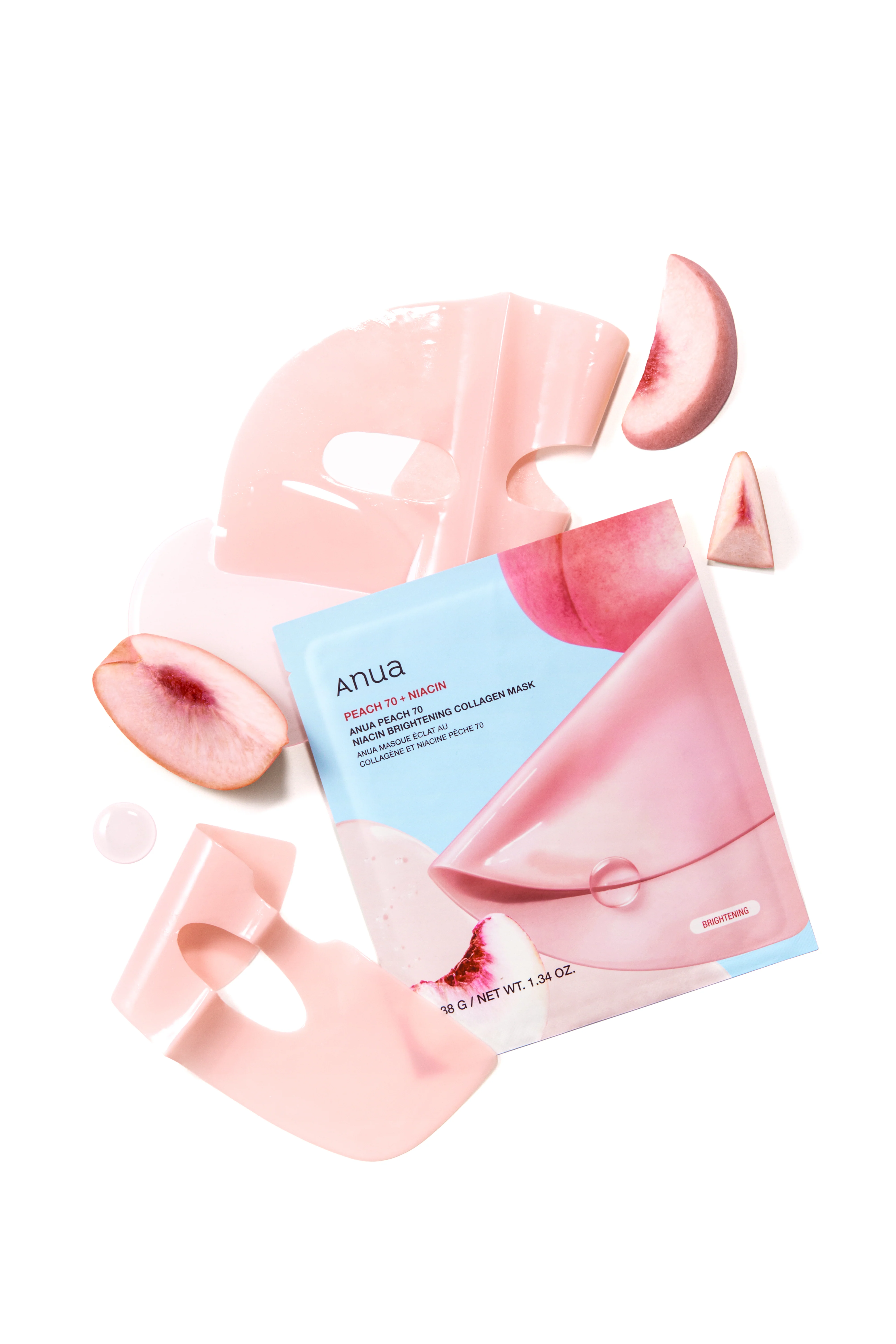 Peach 70 Niacin Brightening Collagen Mask (4 pcs) - Image 5