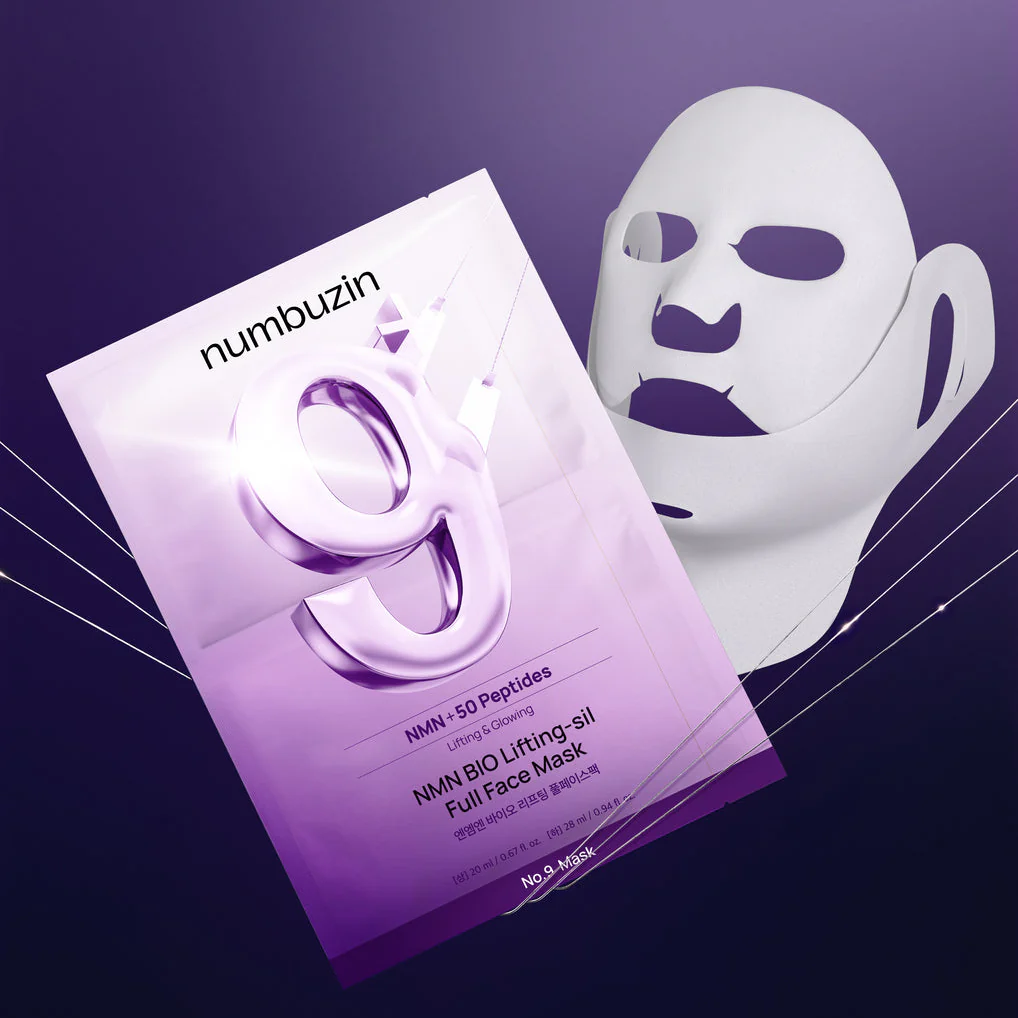 No.9+ NAD+ Bio Lifting-sil Full Face Pack Sheet (4 pcs) - Image 3